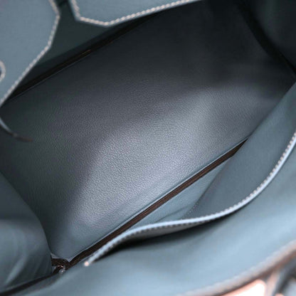 Hermes Blue Jean Epsom Birkin 35 Handbag