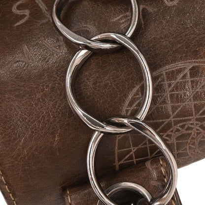 Chanel 2003-2004 Brown Calfskin Mademoiselle Graffiti Bag Shoulder Bag