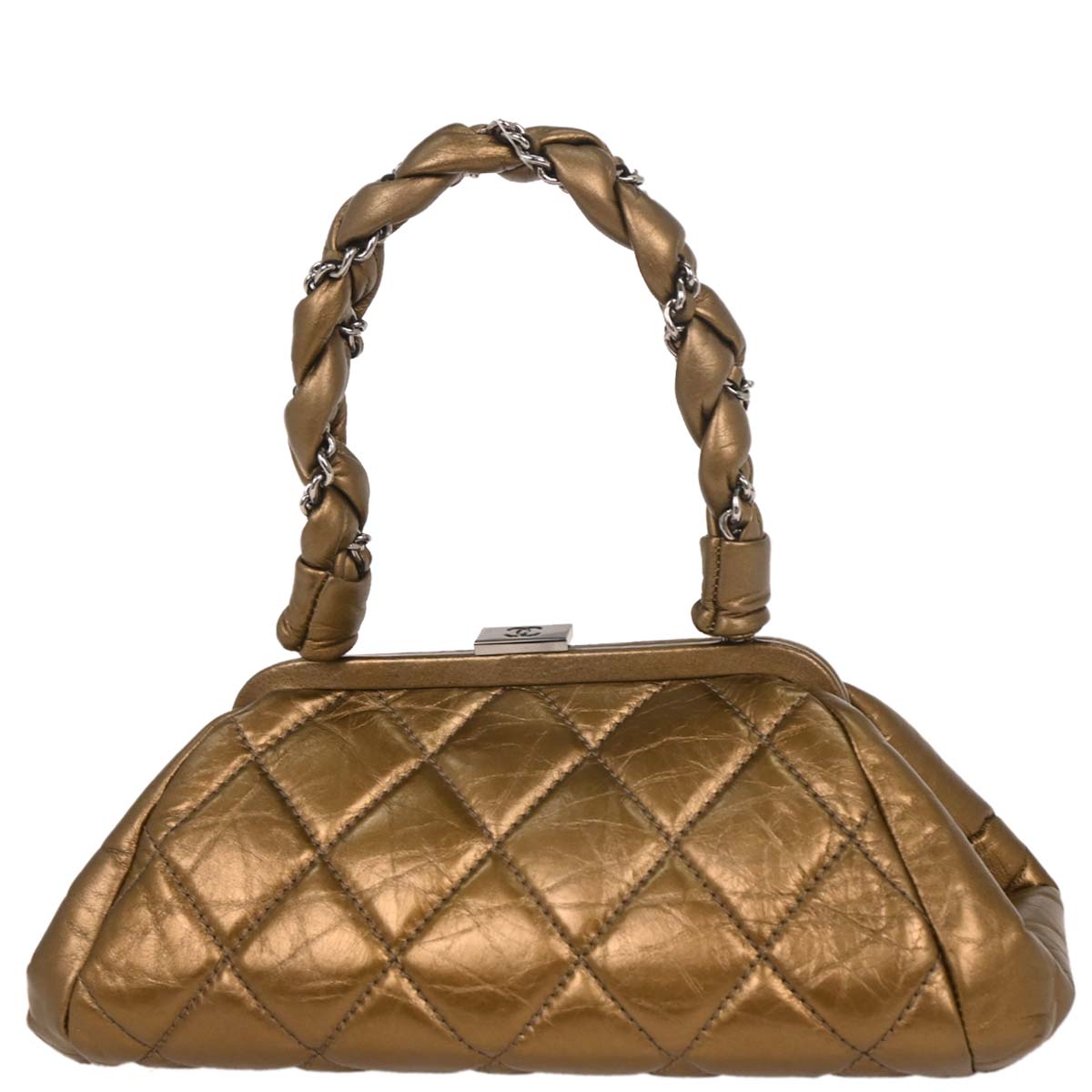 Chanel Gold Calfskin Handbag