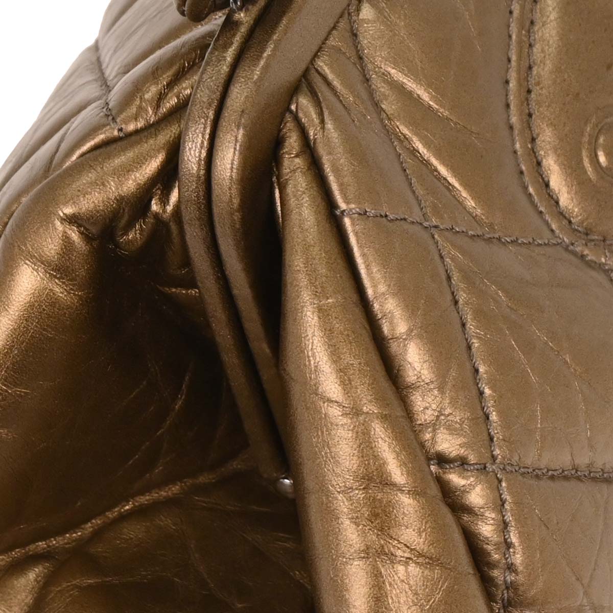 Chanel Gold Calfskin Handbag