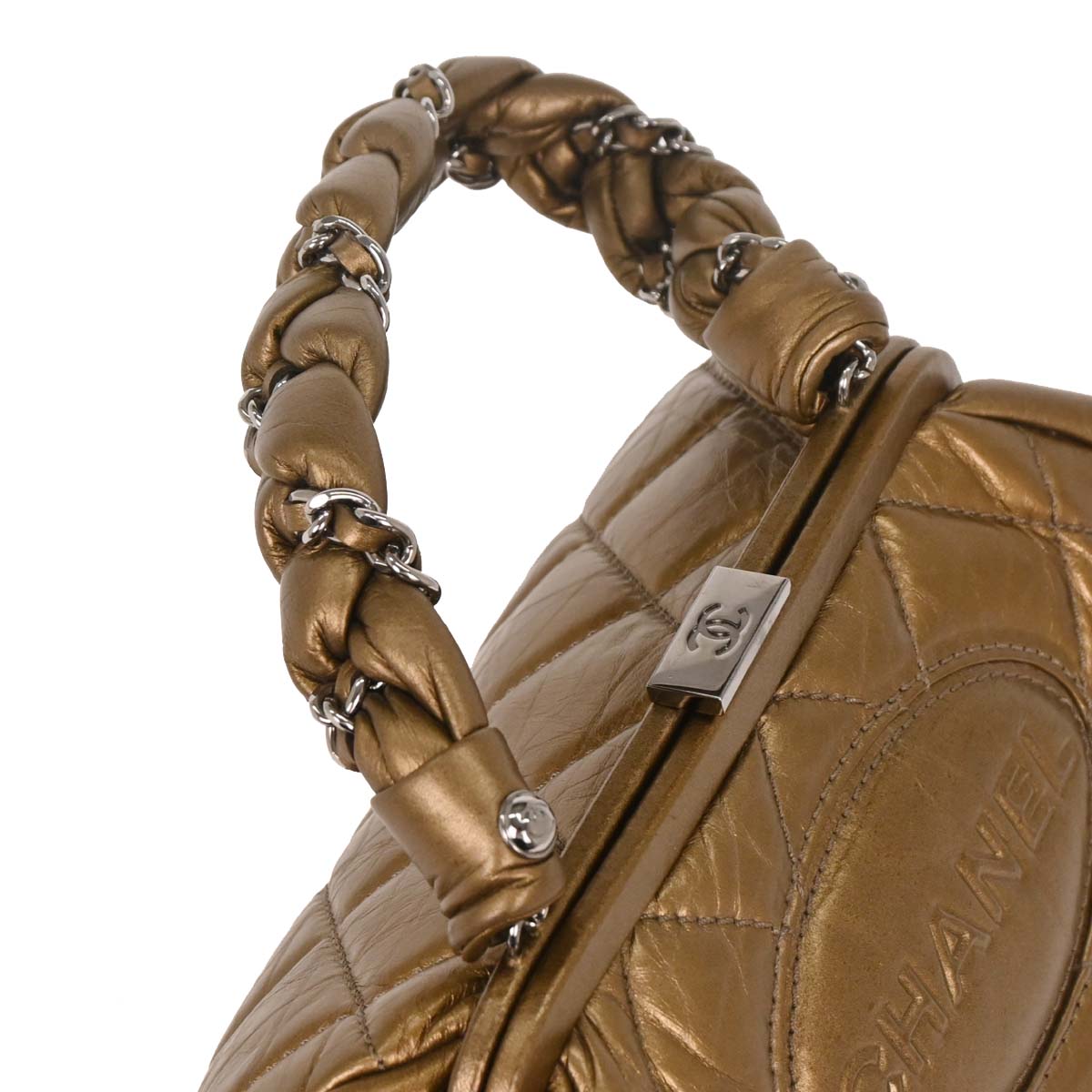 Chanel Gold Calfskin Handbag