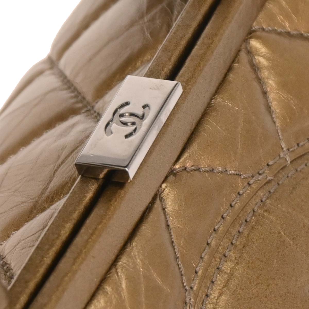 Chanel Gold Calfskin Handbag