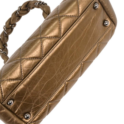 Chanel Gold Calfskin Handbag
