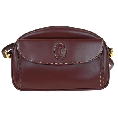 Cartier Bordeaux Leather Must de Cartier Shoulder Bag