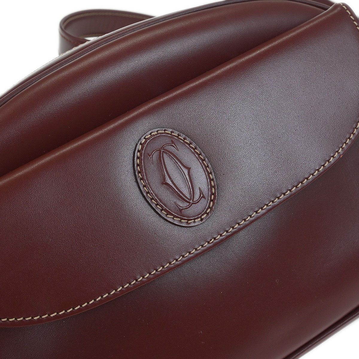 Cartier Bordeaux Leather Must de Cartier Shoulder Bag