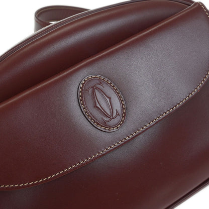 Cartier Bordeaux Leather Must de Cartier Shoulder Bag