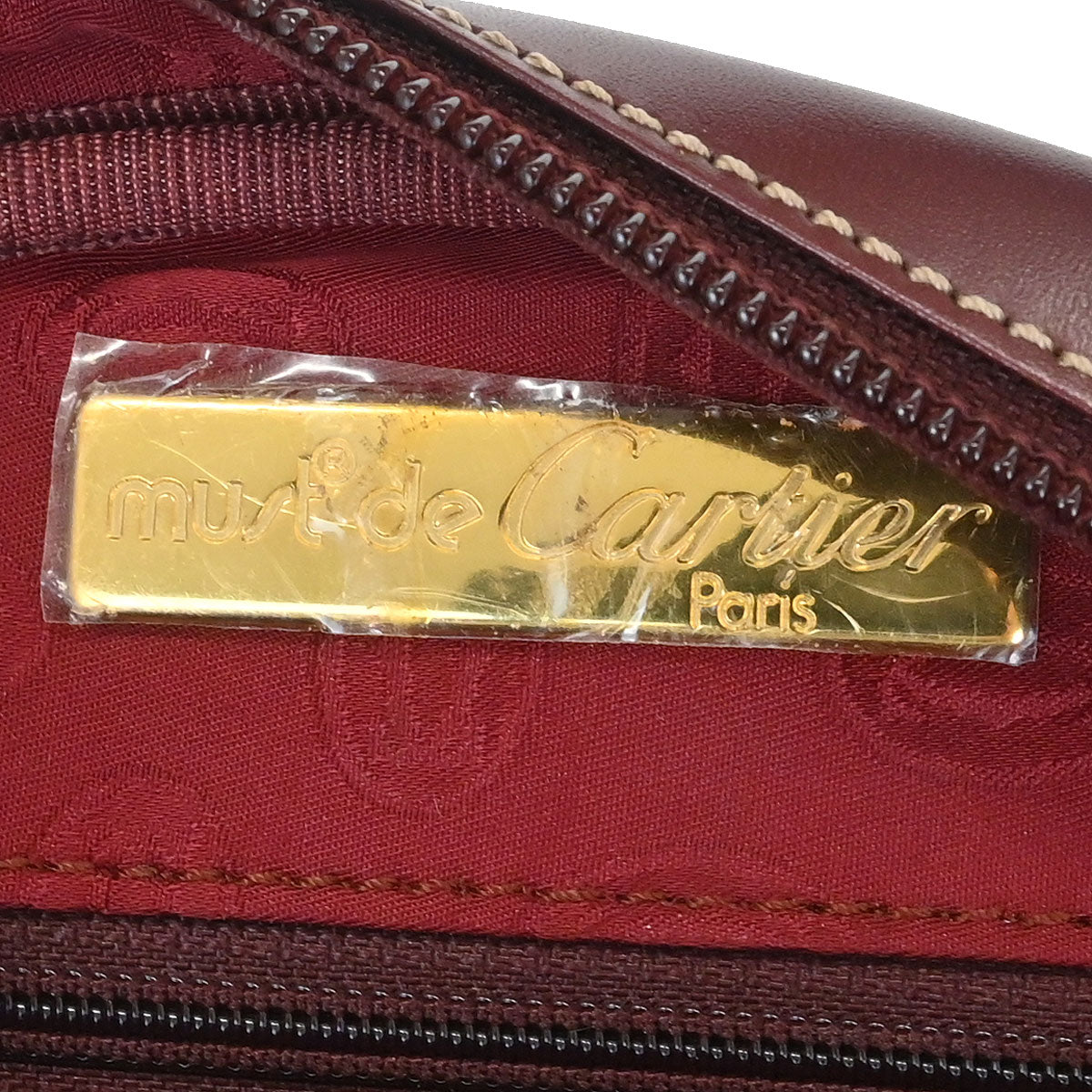 Cartier Bordeaux Leather Must de Cartier Shoulder Bag