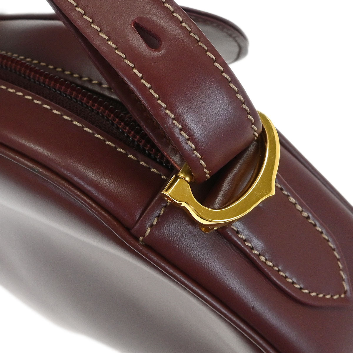 Cartier Bordeaux Leather Must de Cartier Shoulder Bag