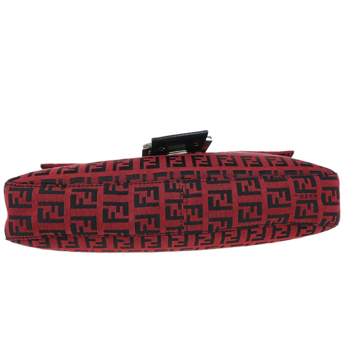 Fendi Red Zucchino Baguette Handbag