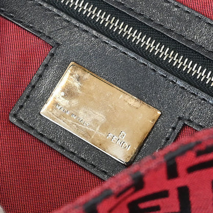 Fendi Red Zucchino Baguette Handbag