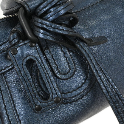 Chloe Metallic Blue Paddington Mini Handbag