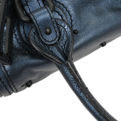 Chloe Metallic Blue Paddington Mini Handbag