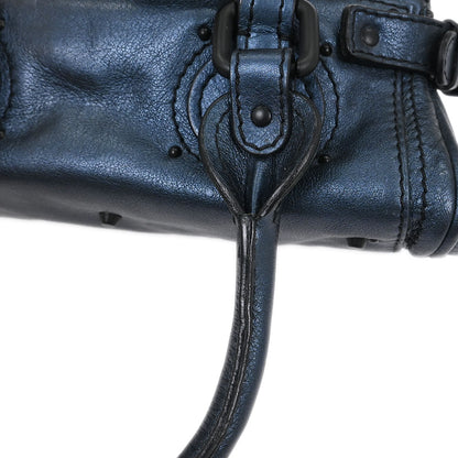 Chloe Metallic Blue Paddington Mini Handbag
