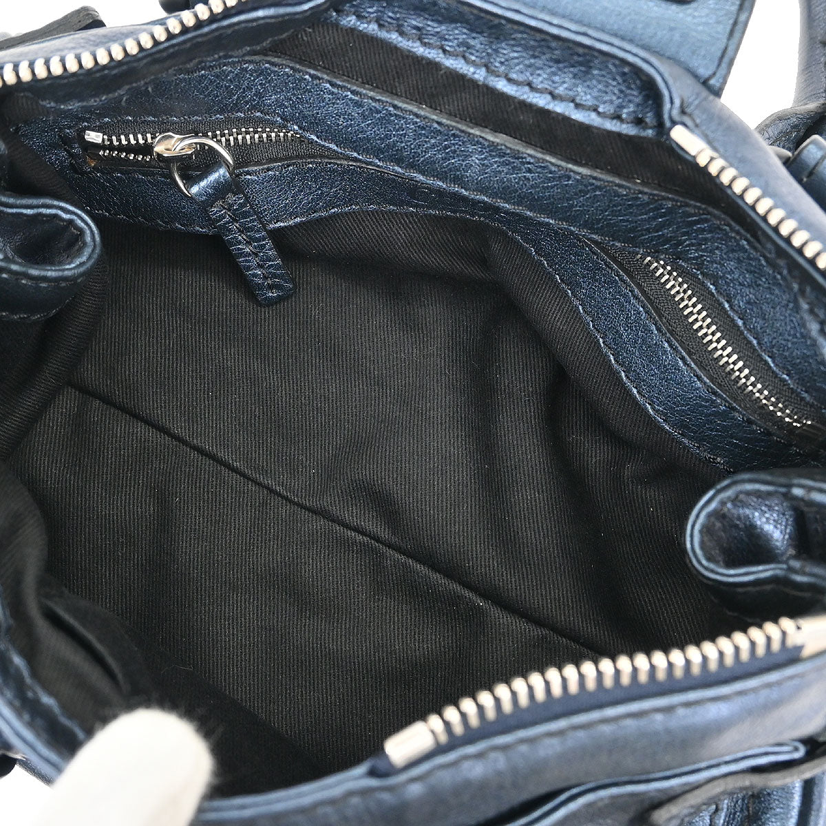 Chloe Metallic Blue Paddington Mini Handbag