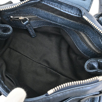 Chloe Metallic Blue Paddington Mini Handbag