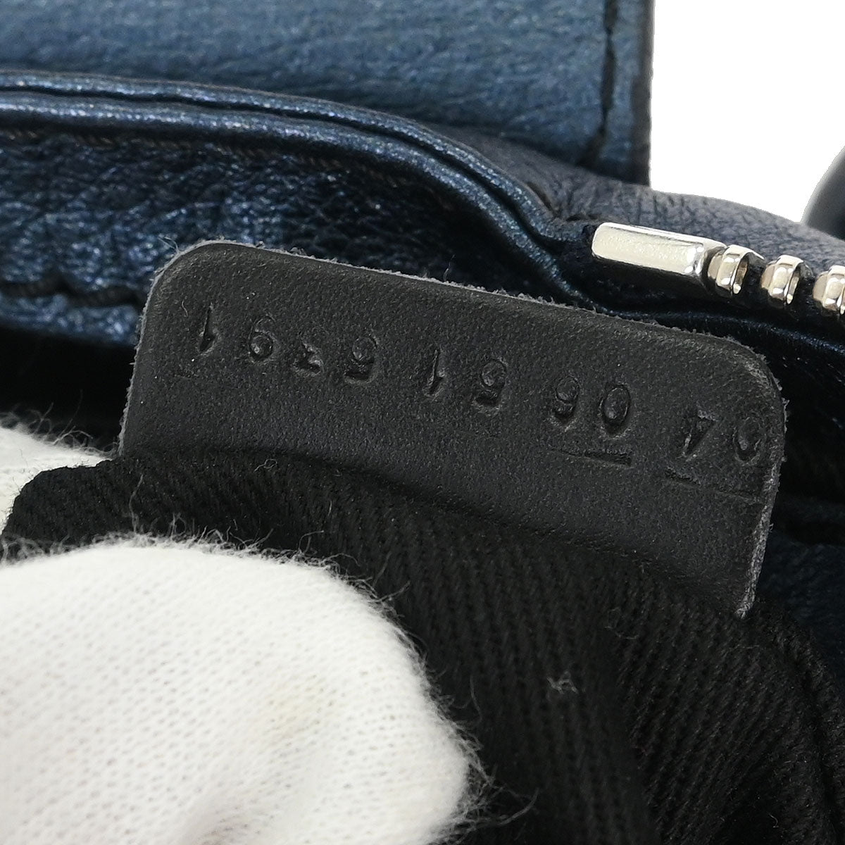 Chloe Metallic Blue Paddington Mini Handbag