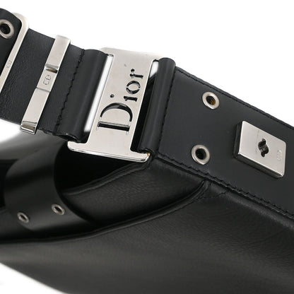 Christian Dior Black Leather Street Chic Columbus Shoulder Bag