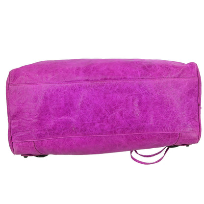 Balenciaga Purple Lambskin The Twiggy Handbag