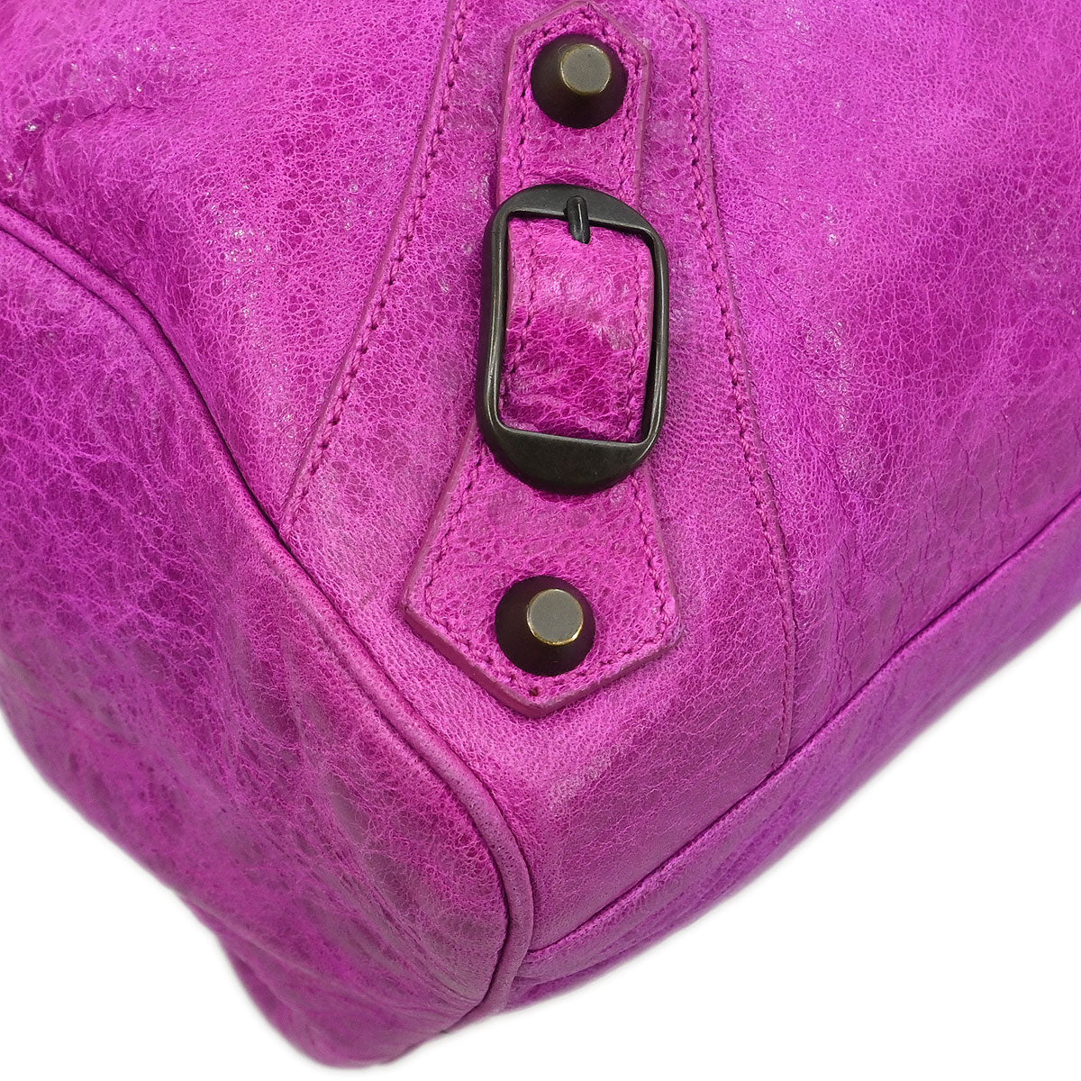 Balenciaga Purple Lambskin The Twiggy Handbag