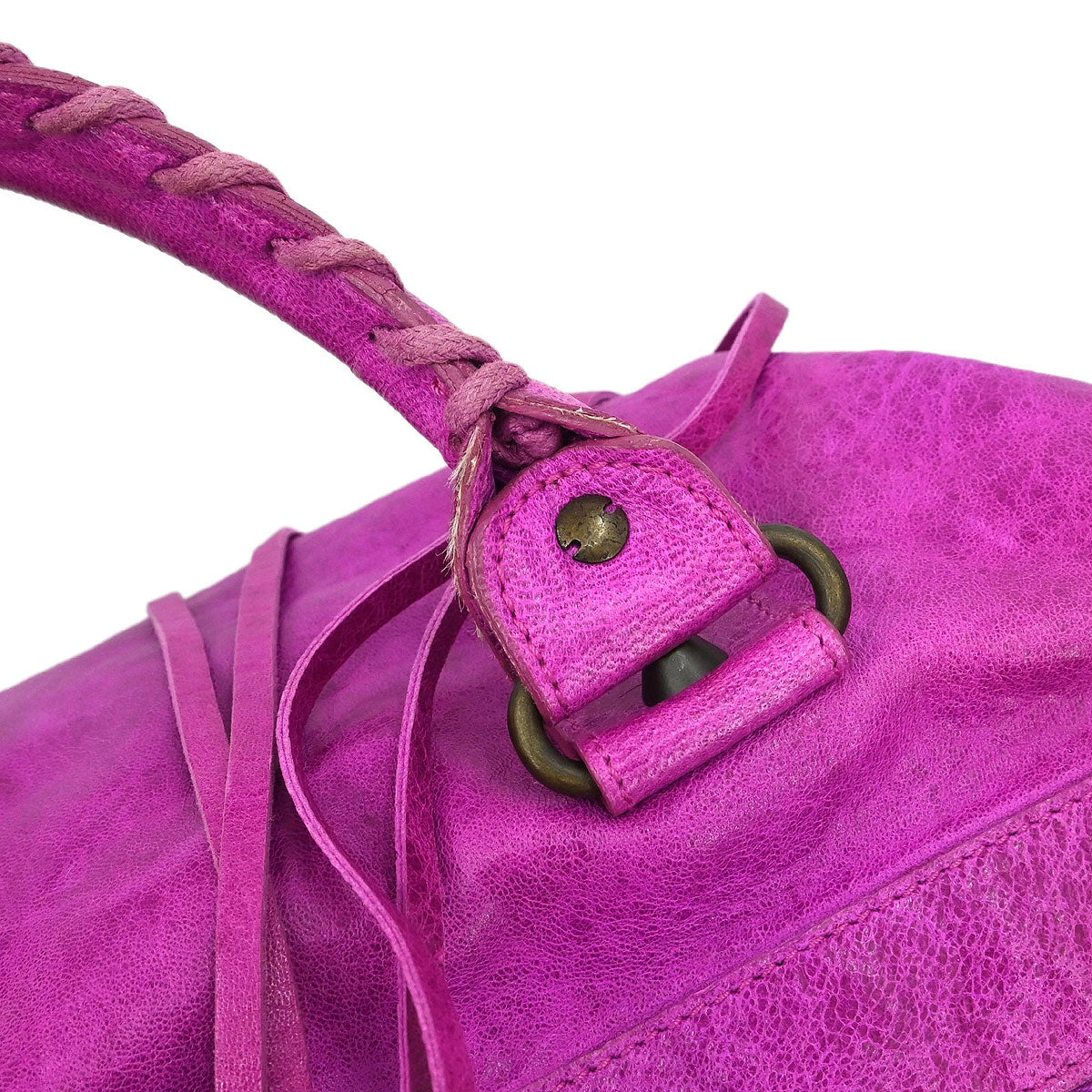 Balenciaga Purple Lambskin The Twiggy Handbag