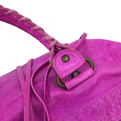 Balenciaga Purple Lambskin The Twiggy Handbag