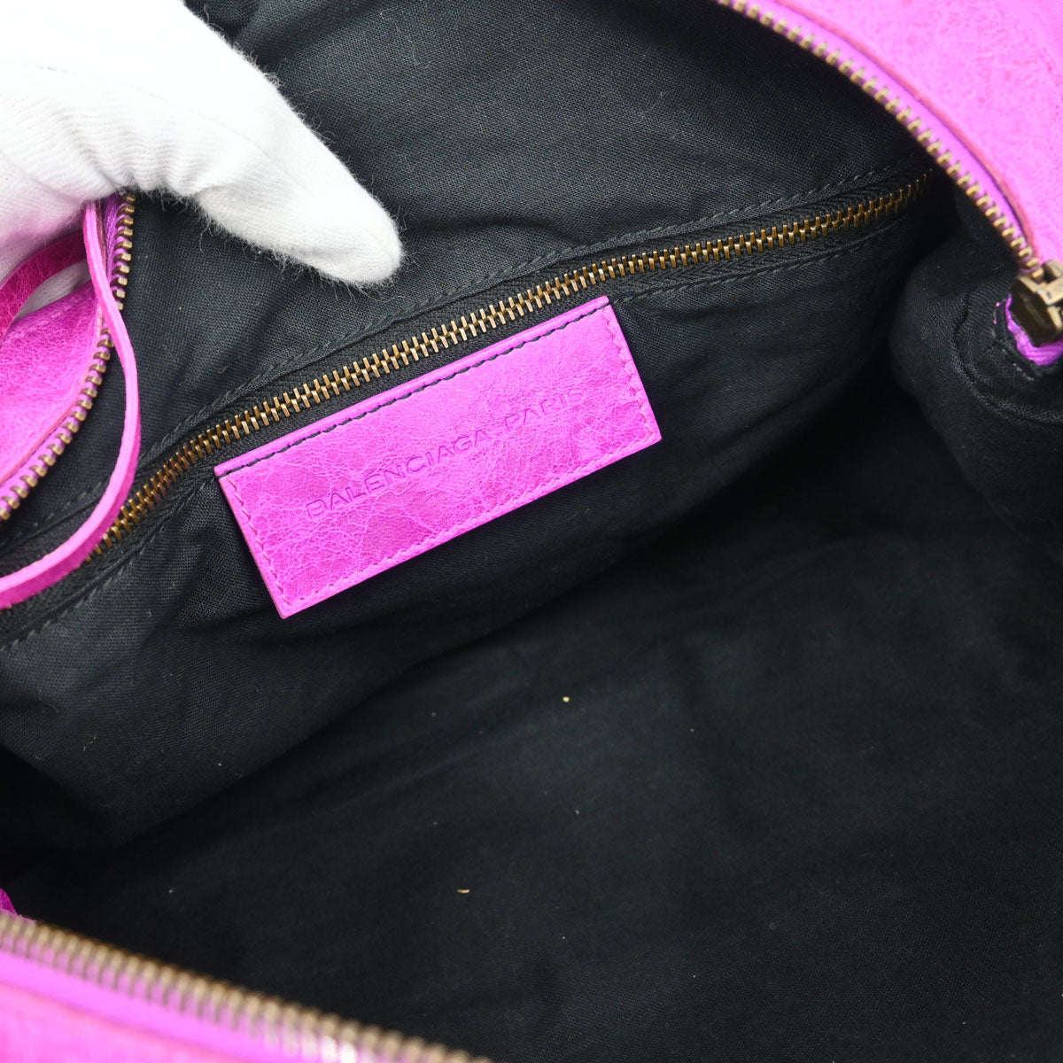 Balenciaga Purple Lambskin The Twiggy Handbag