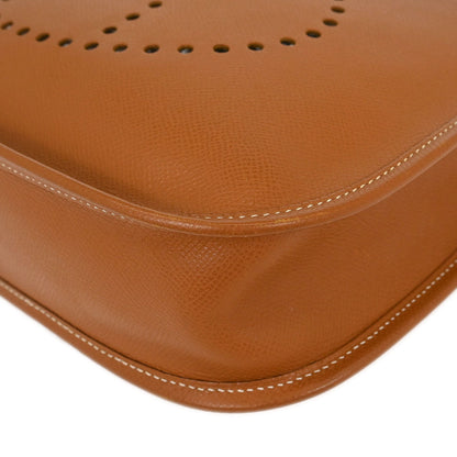 Hermes Gold Epsom Evelyne 1 PM Shoulder Bag