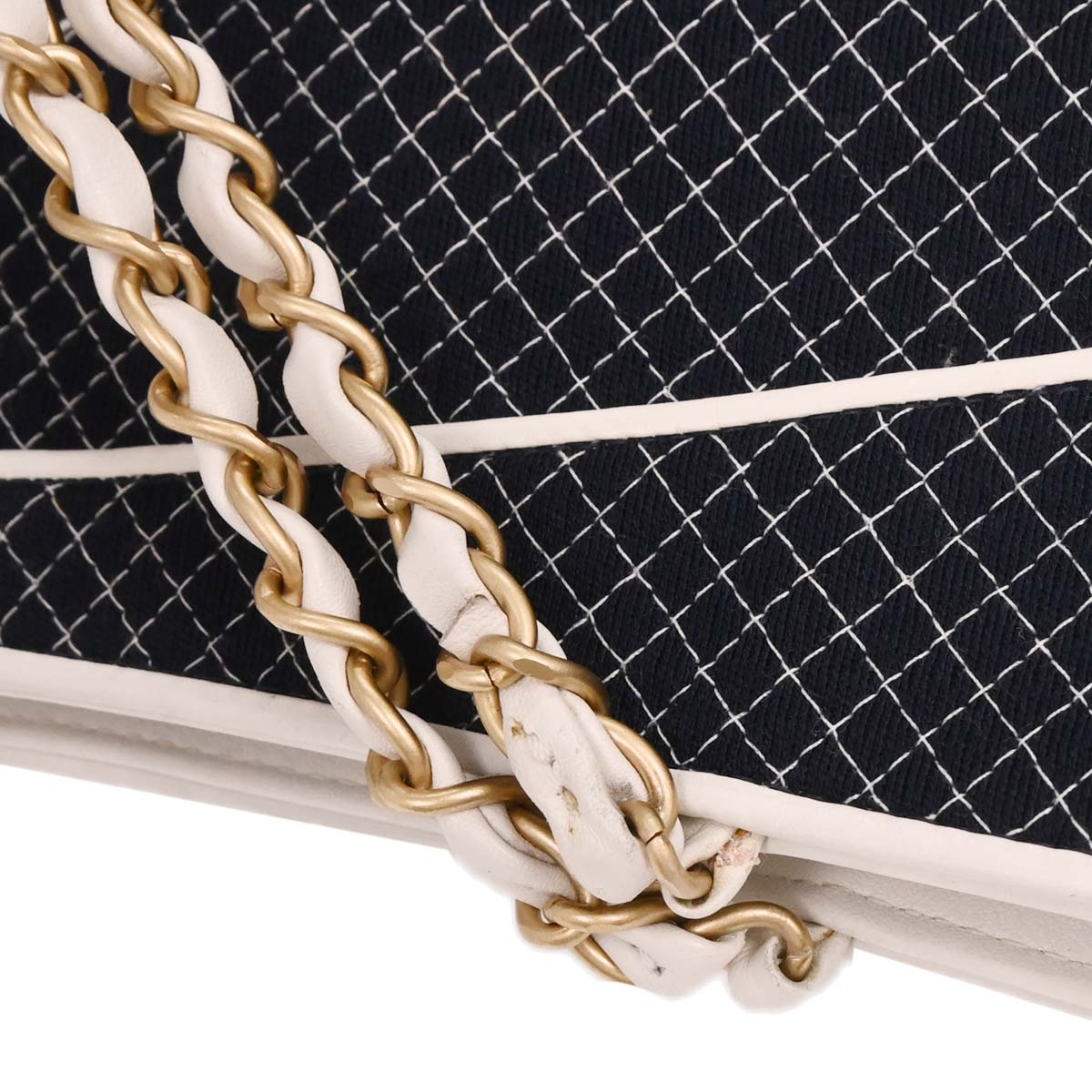 Chanel Navy Canvas Tote Handbag