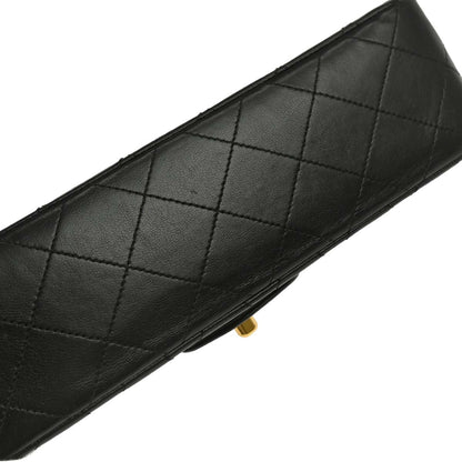 Chanel Black Lambskin Small Classic Double Flap Shoulder Bag