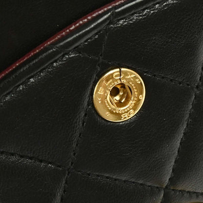Chanel Black Lambskin Medium Classic Double Flap Shoulder Bag