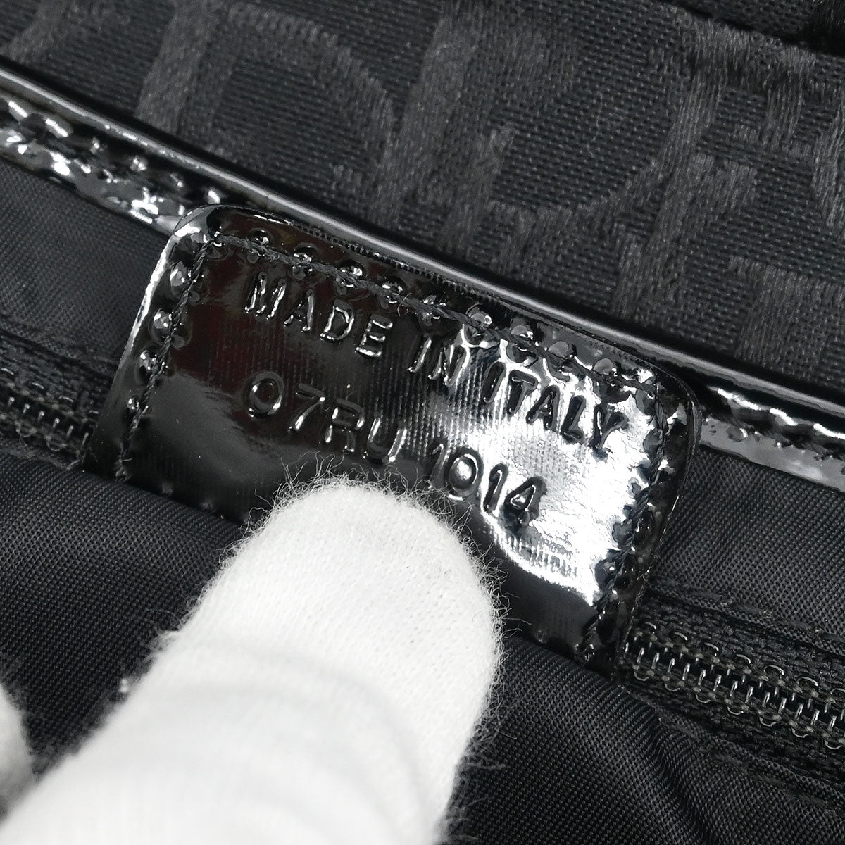 Christian Dior Black Canvas Trotter Saddle Handbag