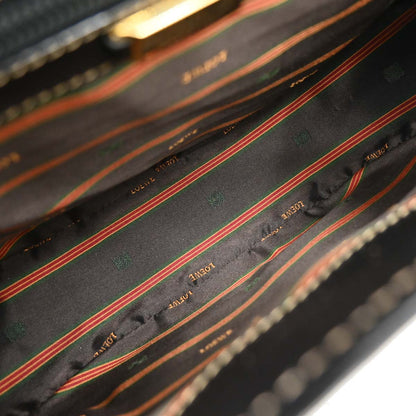 Loewe Black Brown Leather Velazquez 2way Shoulder Handbag