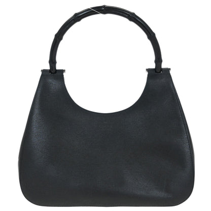 Gucci Black Bamboo Handbag
