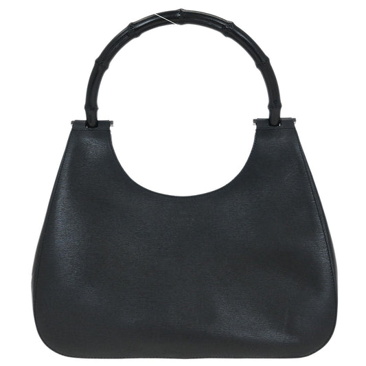 Gucci Black Bamboo Handbag