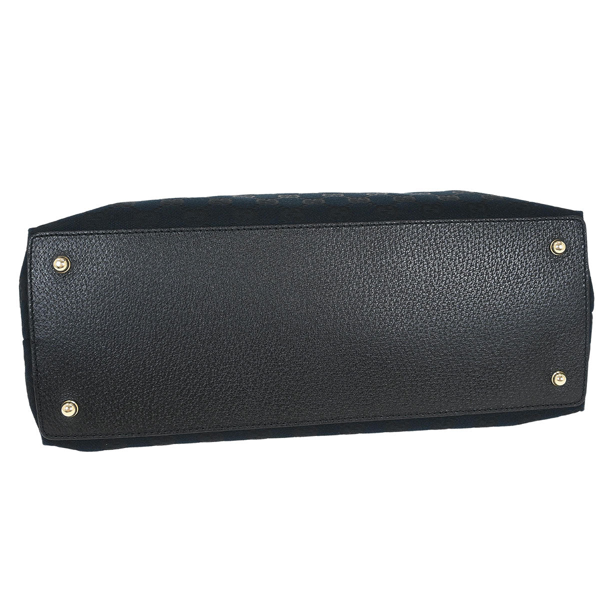 Gucci Black Bamboo GG Tote Bag