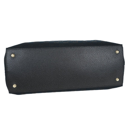 Gucci Black Bamboo GG Tote Bag
