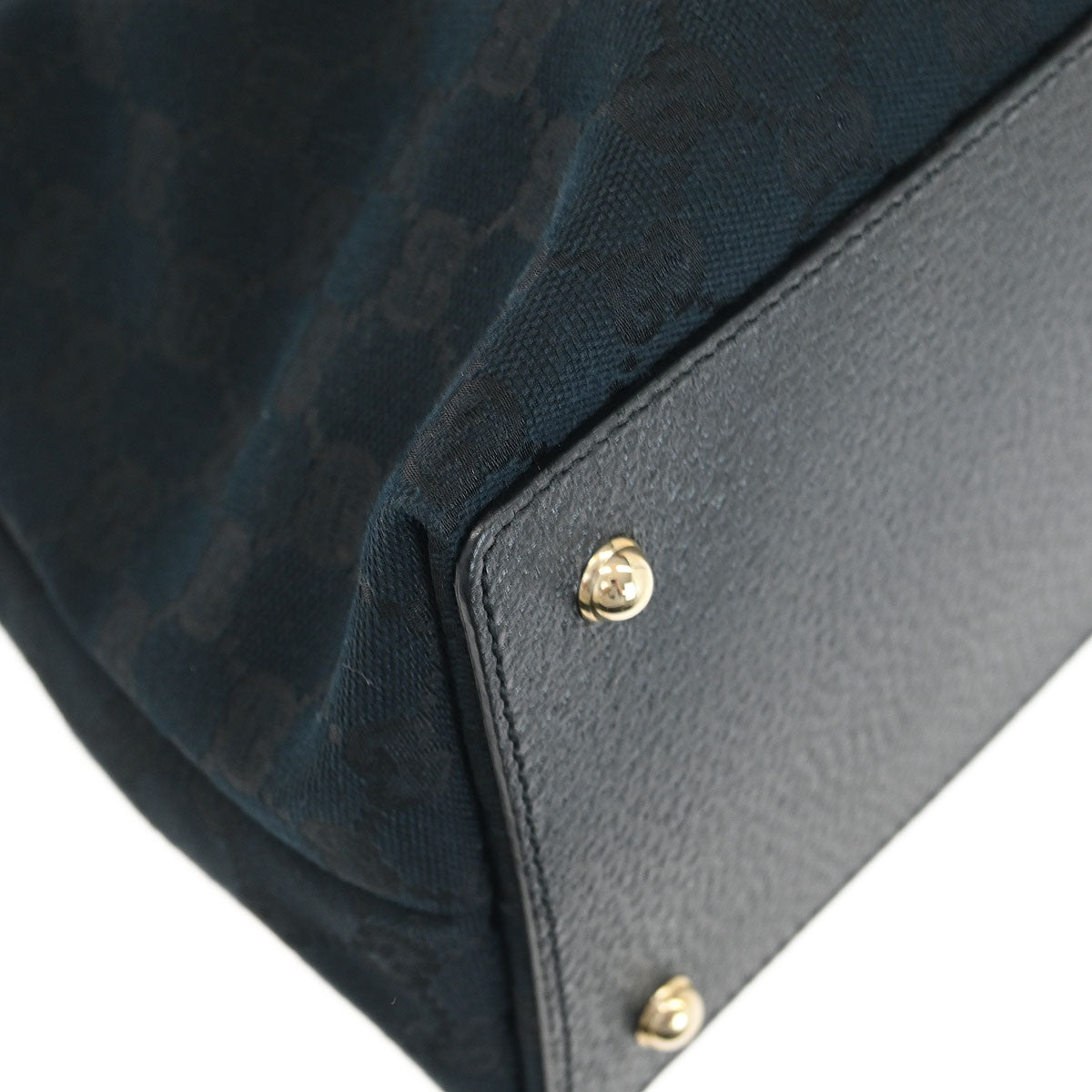 Gucci Black Bamboo GG Tote Bag