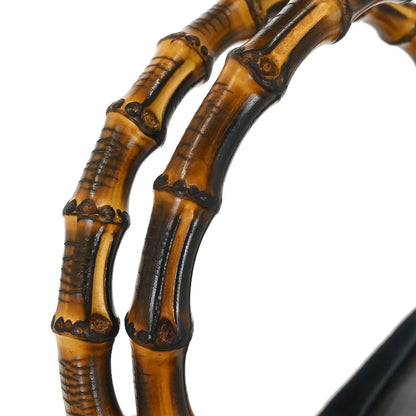 Gucci Black Bamboo GG Tote Bag