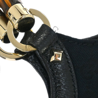 Gucci Black Bamboo GG Tote Bag