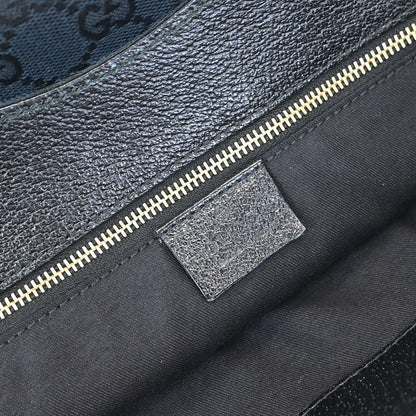 Gucci Black Bamboo GG Tote Bag