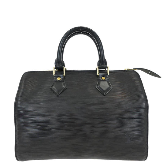Louis Vuitton Black Epi Speedy 25 Handbag M43012