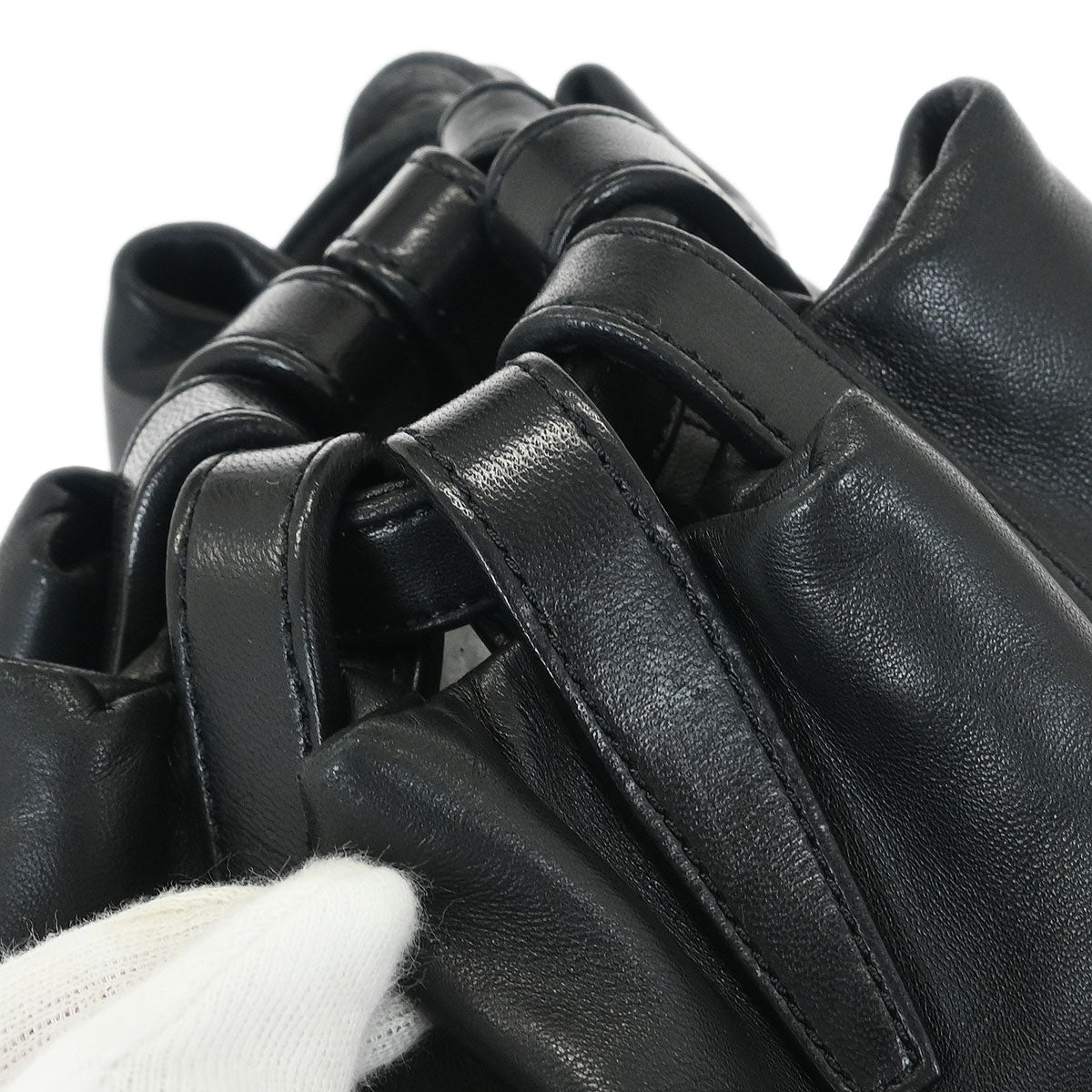 Loewe Black Lambskin Drawstring Backpack