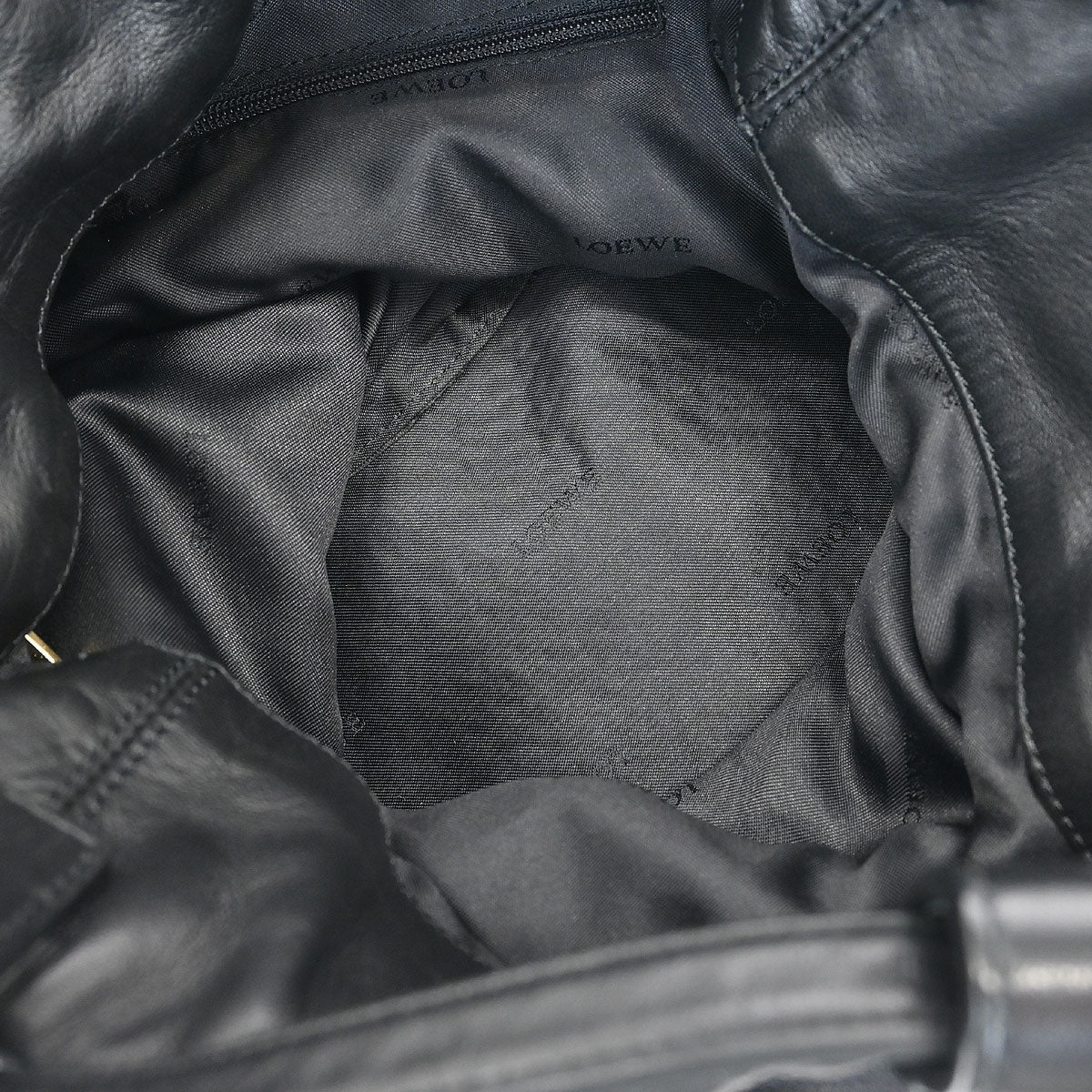 Loewe Black Lambskin Drawstring Backpack