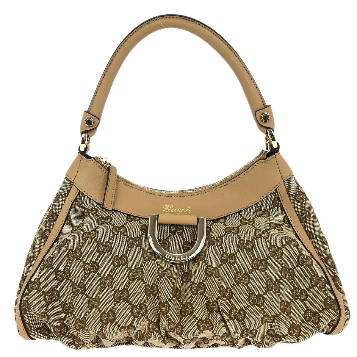 Gucci Beige GG Abbey D Ring Handbag