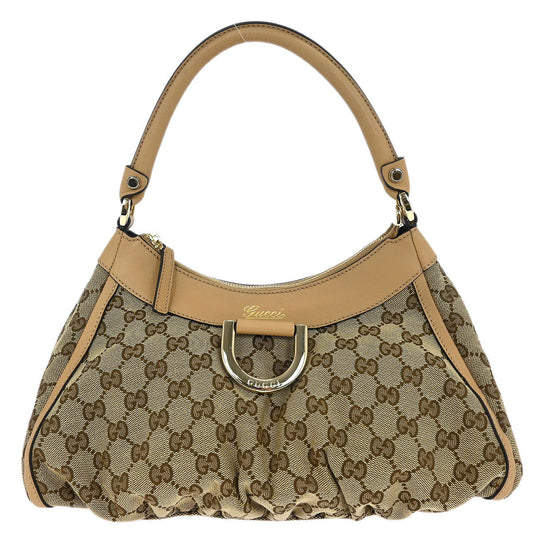 Gucci Beige GG Abbey D Ring Handbag