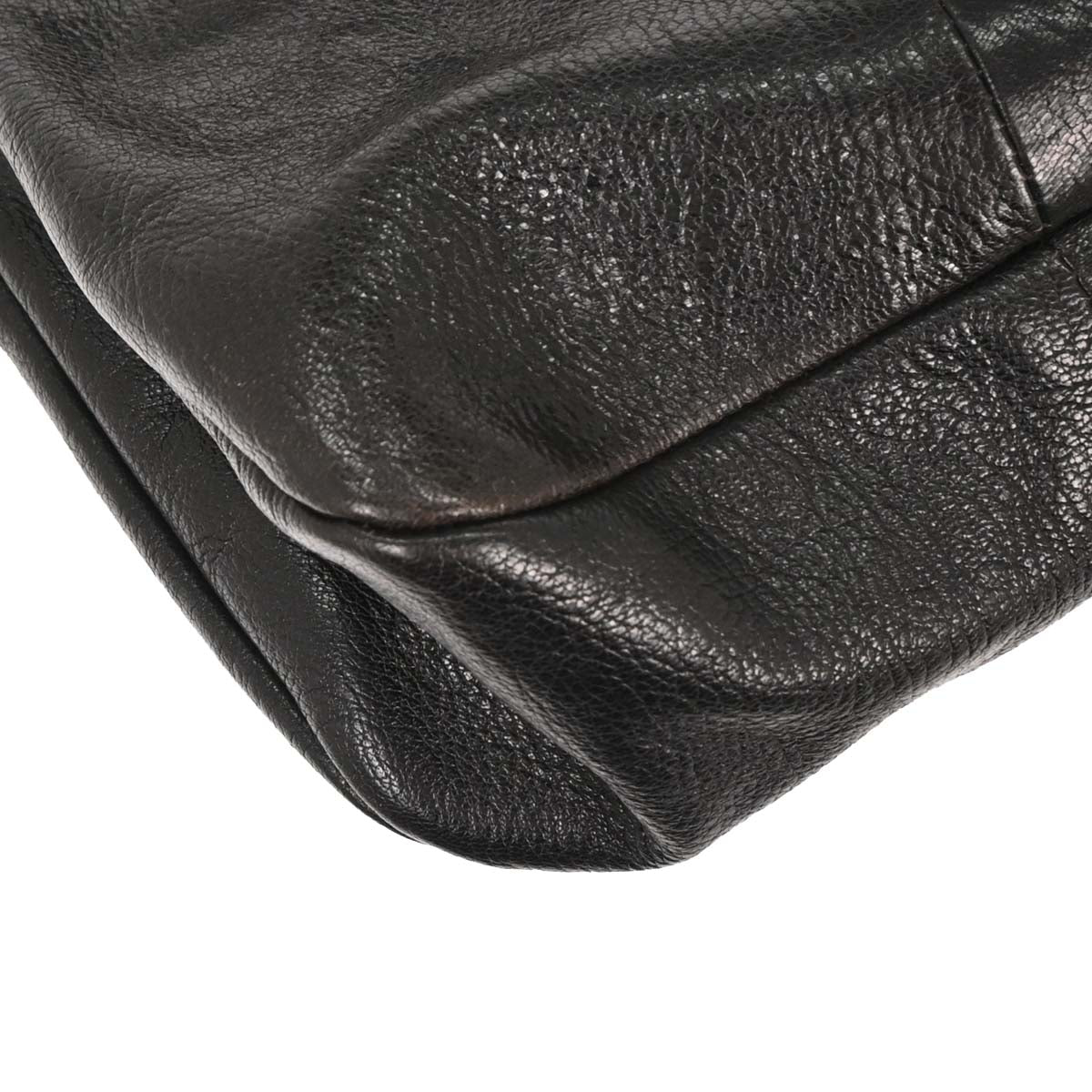 Gucci Black Bamboo Leather Hobo Handbag