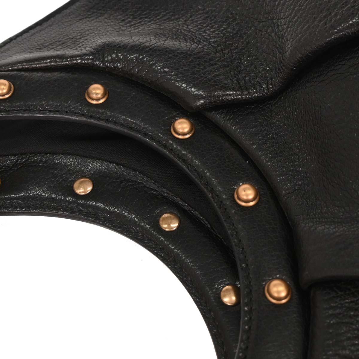 Gucci Black Bamboo Leather Hobo Handbag