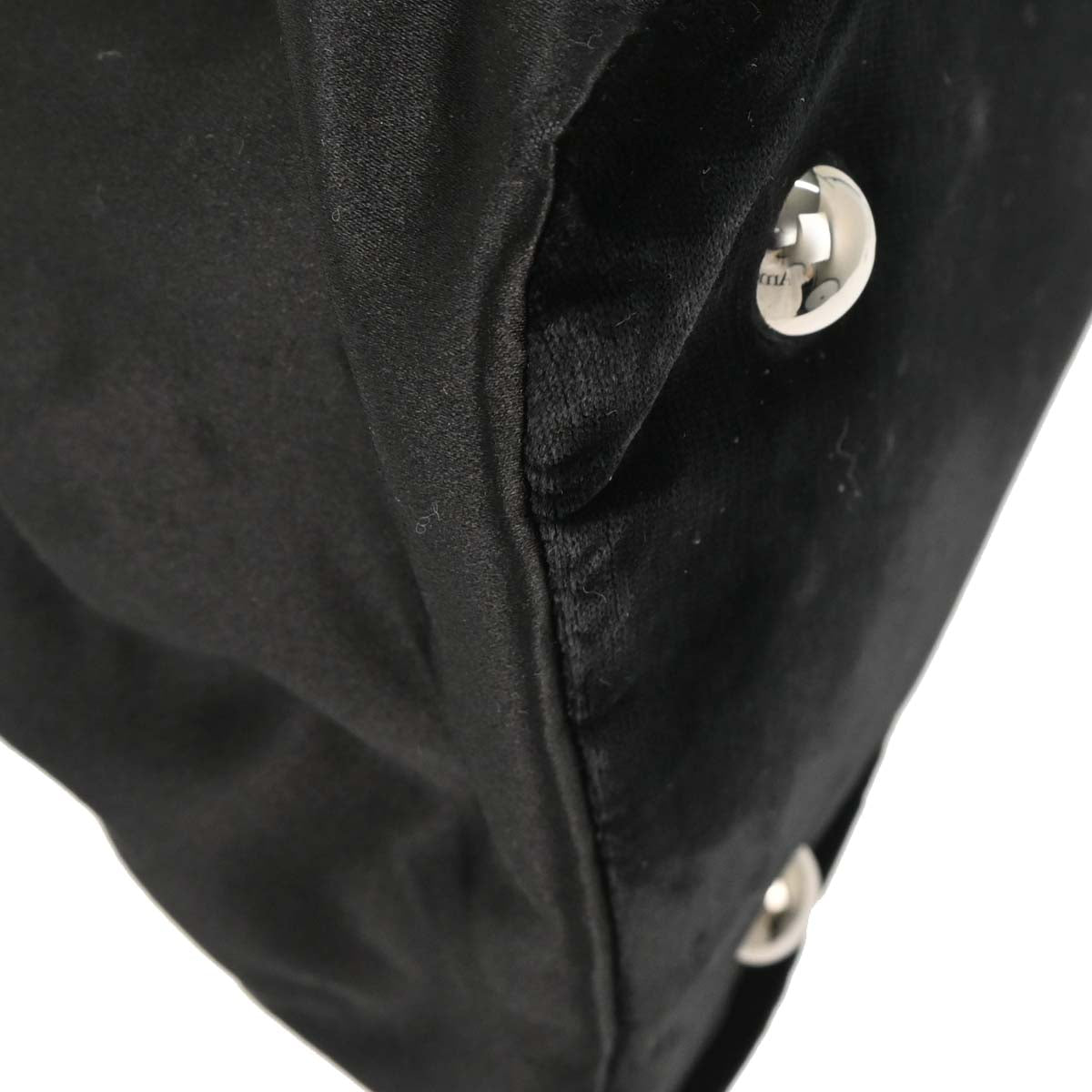 Chanel Black Velvet Satin Handbag