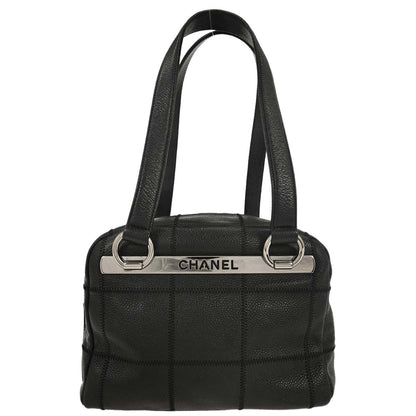Chanel 2004-2005 Black Caviar Choco Bar Handbag