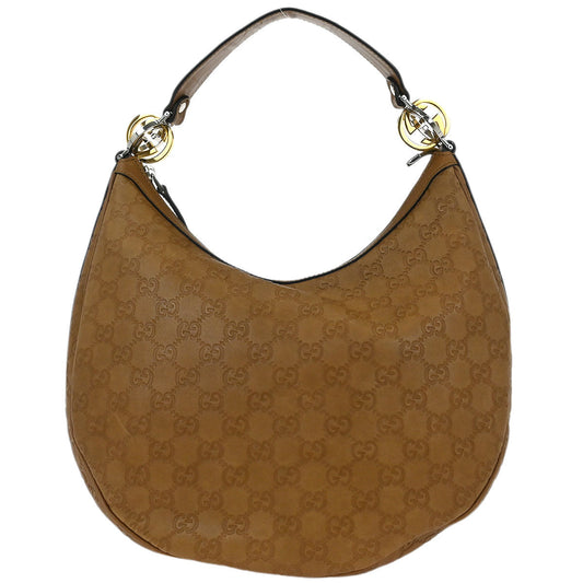 Gucci Brown Guccissima GG Twins Hobo Handbag